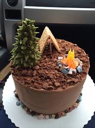 Birthday Cake Original Birthday Cakes At The Forest In 2020 Camping Cakes Camping Birthday Cake Cake Decorating