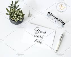 Clean Notecard Mock Up Note Cards Mockup Business Card Logo