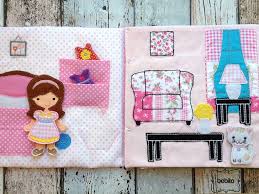 Quiet Book 6page Gratis Personalized Cover Etsy Quiet Book Felt Doll House Quiet Book Templates