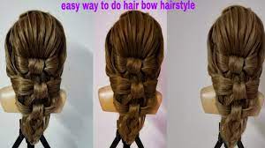 It is a cute hairstyle. Hair Bow Hairstyle Full Tutorial Hair Bow Hairstyles Step By Step Hair Bow Ponytail Hairstyle Youtube
