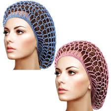 Amazon.com : Waydress 2 Pieces Mesh Hair Net Rayon Knit Snood Women  Crocheted Sleep Cap (Blue, Pink) : Beauty & Personal Care