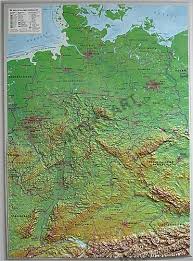 Map of germany with cities and towns. 3d Relief Germany Map Small