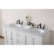 Compare products, read reviews & get the best deals! Stufurhome Kent 60 Inch White Double Sink Bathroom Vanity With Drains Stufurhome