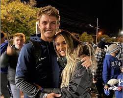 A viral photo from wilson's vacation showed the quarterback sitting at a family poker game next to his father, only zach wasn't playing the card game with the rest of the gang. Zach Wilson Byu Quarterback S Girlfriend Abbey Gile Quarterback Girlfriend Byu Quarterback