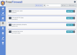 La interfaz es moderna, elegante e intuitiva y fácil de navegar. Free Firewall