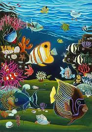 Pin Di Charmaine Killeen Su Fundo Do Mar Disegni Di Pesci Arte Pesce Quadri Acrilici Astratti