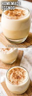 Homemade Eggnog Classic Eggnog Made With Egg Yolks Cream Milk A Heavy Pour Of Rum And Thickened With Whipped E Homemade Eggnog Eggnog Drinks Eggnog Recipe