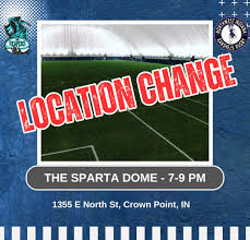Quick change of plans.. Because of the rough weather we've been having,  we're moving practice today indoors to The Sparta Dome! ￼ 7-9 pm. See you  there!
