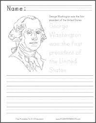 Check out our coloring pages today and get to customizing! George Washington Coloring Page With Handwriting Practice Student Handouts