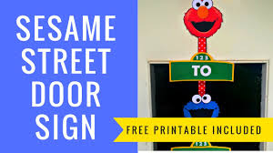 Find the perfect sesame street sign stock photos and editorial news pictures from getty images. How To Make A Sesame Street Door Sign With Free Printables Ellierosepartydesigns Com
