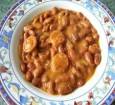 Judas pintas con butifarra y verduras. Receta paso a paso