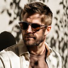 Modern Sunglasses For Men HUDSON Modern Men's Aviator Sunglasses In Black  Beige Tort By WMP