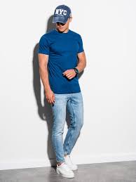 Shop for teal blue t shirts online at target. Men S Basic T Shirt S884 Dark Blue Modone Wholesale Clothing For Men