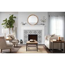 Msi Amantus Encaustic 8 In X 8 In Glazed Porcelain Floor And Wall Tile 5 33 Sq Ft Case Nhdama8x8 In 2020 Living Room Without Fireplace Feature Wall Living Room Living Room With Fireplace
