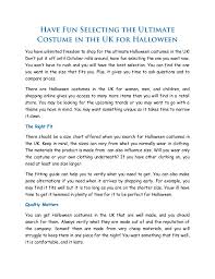 have fun selecting the ultimate costume in the uk for halloween