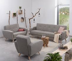 Sitz und rückenlehne sind mit wellenhilfe und federkernpolsterung ausgestattet. Max Winzer Sofa 3 Sitzer Schlafsofa Justus In Grau Meliertem Webstoff Online Bestellen Bei Tchibo 611380