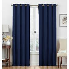 Goodgram 2 Pack Hotel Thermal Grommet 100 Blackout Curtains Cambridge Navy 84 In In 2020 Blue Curtains Living Room Blue And Gold Bedroom Blue Living Room Decor