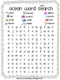 Crossword puzzles are for everyone. Moore Fun In Kindergarten Ocean Word Search Freebie Ocean Words First Grade Words Ocean Activities