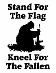 I stand for the flag and kneel for the fallen. Stand For The Flag Kneel For The Fallen Vinyl 18 Decal Ebay