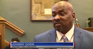 Councilman Johnny Dodd campaigns for another term