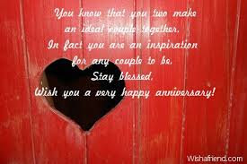These pretty anniversary cards are available for free and will surely make your spouse laugh! You Know That You Two Make Anniversary Card Message