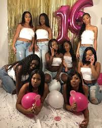 Instagram 17th Birthday Sweet 16 Birthday Photoshoot With Friends Birthday Photoshoot Image By Breqlyne Johnson On 21st Birthday 16th Birthday Outfit Hotel Birthday Parties