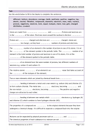 Answer these questions before you begin the lab. Ks4 Atomic Structure Teachit Science