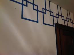 Living room masking tape wall paint design ideas with tape. Painters Tape Design Chesty Changes