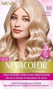 Nevacolor Premium Kalici Krem Sac Boyasi Seti 10 Dogal Acik Sari Keratin Sac Boyasi Sac