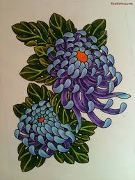 Blue Chrysanthemum Tattoo Google Search Chrysanthemum Tattoo Chrysanthemum Drawing Japanese Flower Tattoo
