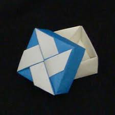If you don't want to use ribbon to keep the lid secure, you can use a dot of glue under each flap of the clear lid. Origami Box