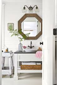 This cottage bathroom is fully enveloped with soft grey beadboard, from the top to the bottom. 15 Best Bathroom Countertop Ideas Bathroom Countertop Sink Storage And Vanity Ideas