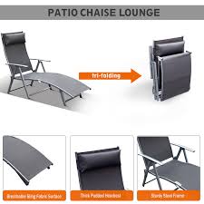 Great savings & free delivery / collection on many items. Chaise Lounge Chair Folding Pool Beach Adjustable Patio Furniture Recliner Ebay