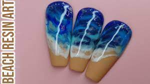 Resin Art Inspired Beach Look Nail Art Youtube Cute Acrylic Nails Remove Acrylic Nails Nail Art