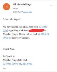Contoh surat tamat latihan industri. Teknik Lelaki Ini Tolak Tawaran Interview Buat Hr Call Untuk Ucap Terima Kasih Kenapa
