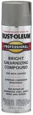 Rust Oleum Professional Bright Galvanizing Compound Spray Paint 20 Oz At Menards