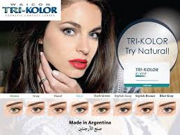 TRI-KOLOR Contact Lenses are now Available in Store . ❤️ TRI-KOLOR lenses  are all about going natural, bringing the best of nature's colours to  smoothly complement looks like never before. TRI-KOLOR has