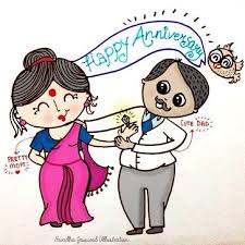 Whether you're making it to 1 year or 50 years of marriage, it is a huge accomplishment for you and your significant other. Wedding Anniversary Drawings For Parents