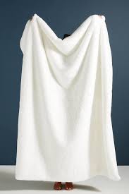 Sophie White Faux Fur Throw Blanket