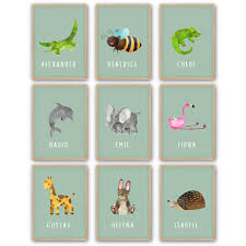 Along with kai, other baby boy names with three letters in the us top 300 include eli, ian, leo, max, jax, and ace. Animal Abc Personalized Name Poster Rabano Art