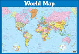 World Map Wall Chart Wall Charts Amazon Co Uk
