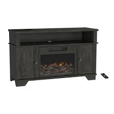 Wall mounted fire place, pebbles add elegant effect, black glass with stainless steel front panel. Gettington Northwest Electric Fireplace Tv Stand With Storage Fits Tv Up To 47