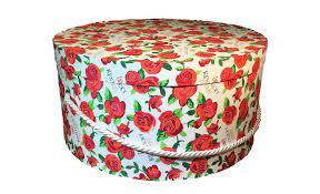 Large Hat Box In Kentucky Derby Roses Large Decorative Fabric Covered Hat Boxes Round Storage Box Keepsake Boxes With Lid Ne Hat Boxes Hat Box Fabric Decor