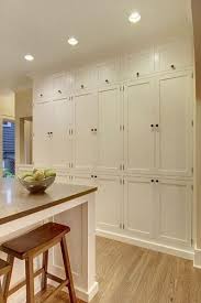 The cabinets are beaded inset ones. Queen Anne Home Kitchen Kitchen Cabinets To Ceiling Cabinets To Ceiling Floor To Ceiling Cabinets