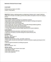 As a starting point, remember that there will be others applying for any job you are. Free 9 Sample Mechanic Resume Templates In Ms Word Pdf