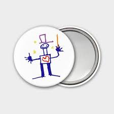 Accessoires Personnalises Avec Dessins D Enfants Magnets Miroirs Porte Cles Badges Graves Prenom Empreinte Porte Cle Personnalise Porte Cle Miroir De Poche