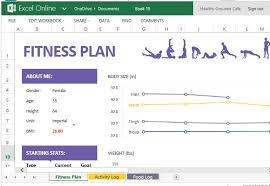 How To Create And Track Your Fitness Plan With Excel Online