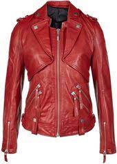 Karl Lagerfeld Red Jacket Lyst Leather Jackets Women Red Jacket Leather Jacket