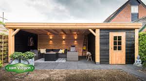 geweldig mooie van douglas houten overkapping deze overkapping is vrijstaand met een inpandige berging de berging tuin gebouwen achtertuin huisje tuinhuizen