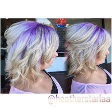 Pastel Purple Shadow Root Blonde Hair Lavender Hair Lavender Shadow Root Curled Hair Short Hair Platin Short Hair Highlights Short Hair Styles Lilac Hair